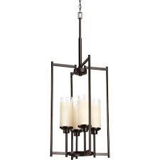 Maybe you would like to learn more about one of these? Progress Lighting Alexa Collection 4 Light Antique Bronze Foyer Pendant With Etched Umber Linen Glass P3977 20 The Home Depot