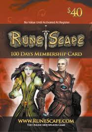 Select your required package & hit 'redeem' Runescape 100 Days Membership Card The Warehouse