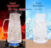 Vzaahu Glass Pitcher with Lid and Handle - Iced Water Carafe - [57 oz,1.7  L] Lead-free Borosilicate Glass Beverage Jug - Sun Tea Pot Lemonade Milk ...