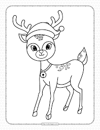 Printable kids santa and reindeer reindeer s824c coloring page. Printable Christmas Reindeer Coloring Pages For Kids