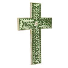 (page 1) unique & different wall crosses to celebration confirmation for boys and girls. Jodhpur Bone Inlay Decorative Wall Cross In Forest Green 12 X18 Gauri Kohli Home Living