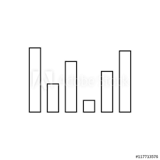 Bar Chart Outline Icon Illustration Buy This Stock Vector