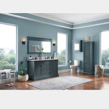 Shop our widest selection of modern and traditional bath vanities at unbeatable prices. Home Decorators Collection Cailla 60 In W X 21 50 In D Bath Vanity Cabinet Only In Distressed Blue Fog Ckbv6022d The Home Depot