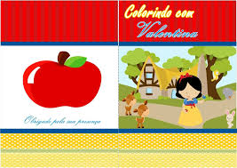 Capa De Livro Infantil Para Colorir Capa Para Livro De Colorir Branca De Neve Livro De Colorir Colorir Espelho Branca De Neve