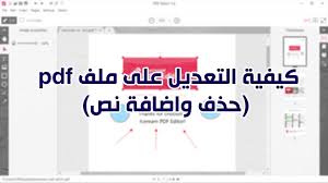 كيفية التعديل على ملف pdf حذف واضافة نص