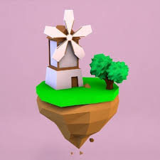 Low Poly Mill Download Free 3d Model Low Poly Lab Low Poly Low Poly 3d Models Low Poly 3d