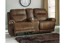 Austere Reclining Loveseat With Console Ashley Furniture Homestore Love Seat Reclining Sofa Ashley Furniture
