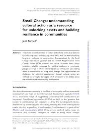 Our vision is to enable our graduates to make a meaningful contribution in their fields of work and the communities they serve so that they may effect global . Pdf Small Change Understanding Cultural Action As A Resource For Unlocking Assets And Building Resilience In Communities