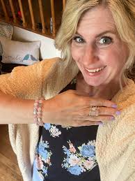 Love these two bracelets together Sharon 💙🩷 xx excuse the wrinkled hand  😂😂 xx