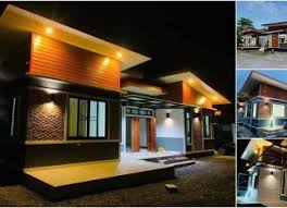 แบบบ านสวยโมเด ร นท นสม บ 3 ห องนอน 2 หองน ำ ฟ งก ช นใช งานครบคร น แบบชานบ าน บ านโมเด ร น บ านสไตล ค นทร