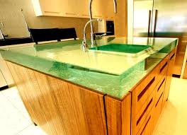 Glass Countertop Island Masterpiece Think Glass Glass Countertops Glass Kitchen Countertops Beach House Kitchens