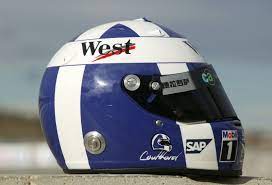David coulthard helm aus renault sammlung. David Coulthard Casques Courses Formule 1