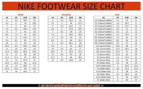 Nike Kids Size Chart