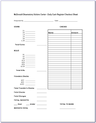 The subtotal and final totals will be added for you. Cash Drawer Balance Sheet Form Vincegray2014