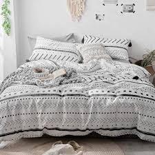 Amazon Com Otob Cartoon Bohemian Bedding Sets Gifts Full Size Cotton Duvet Cover Queen Black White Arrow Herringbone With Zipper Ties Pillowcases Girls Boy Woman Men Teen Children Home Textile Bed Set Full Queen Home
