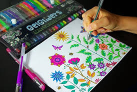 This fantastic set for coloring addicts from arteza includes 60 gel pens: Gel Pens 24 Colored Pens With Bonus 24 Gel Ink Refills Glitter Neon And Pastel Styles Coloring And Craft Pen Set For Adults And Kids Includes Black White Gold