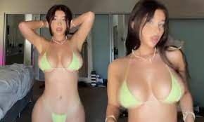 Mikaela Testa struggles to contain her ample assets in a skimpy bikini |  Daily Mail Online