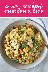Healthy Crockpot Chicken and Rice - The Girl on Bloor