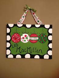 Personalized Christmas Painted Canvas Diy Christmas Paintings Christmas Canvas Art Diy Christmas Canvas