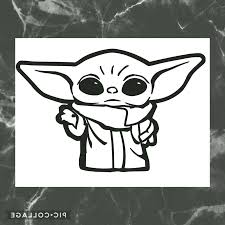 Baby Yoda Decal Mandalorian Baby Yoda Sticker Baby Yoda Vinyl Baby Yoda Car Yoda Sticker Yoda Decals Yoda Wallpaper