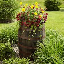 Outdoor Accessories Signature Hardware Whiskey Barrel Planter Barrel Planter Barrel Flowers