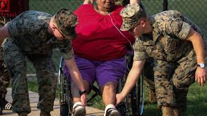 Marines or naval infantry, are typically a military force trained to operate on littoral zone in support of naval operations. Us Marines Sprint Toward Raging Fire To Help Save Dozens Of Senior Citizens Abc News