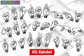 Asl American Sign Language Alphabet Svg Graphic By Able Lingo Creative Fabrica