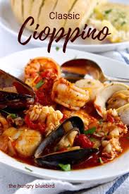 A bright, pure seafood stew that comes together in just 20 minutes. Classic Cioppino Seafood Stew The Hungry Bluebird Recipe Seafood Stew Recipes Best Seafood Recipes Seafood Dinner
