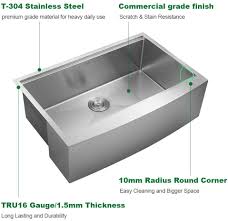 Modern elegance farmhouse style with a modern twist. 33 Farmhouse Sink 33 Inch Kitchen Sink Apron Front Ledge Workstation Deep Single Bowl 16 Gauge Stainless Steel Luxury Kitchen Farm Sink