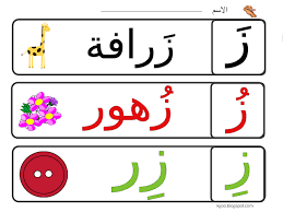 كلمات حرف الزاي بالحركات لرياض الأطفال arabic alphabet for kids arabic alphabet letters arabic alphabet