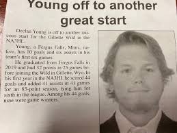 This is Declan Young from Fergus...