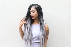 Black And White Ombre Braiding Hair Catface Hair Art Fashion Design Style African Diaspora Hair Styles Braided Hairstyles Box Braids Hairstyles