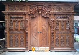 Pintu lipat pvc / folding door pvc dengan packing kayu: Gebyok Ukir Kudus Kayu Jati Dan Nangka