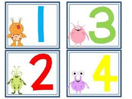 Monster Abc And Number Cards Numbers Number Chart 1 20