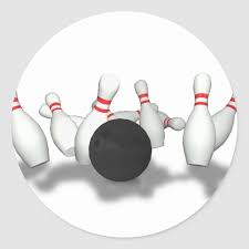 Bowling Ball Pins 3d Model Classic Round Sticker Zazzle Com Custom Holiday Card Custom Stickers Stickers Custom