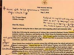 5 seiten zum thema elternarbeit für die klassenstufen vorschule, 1. Lehrerin Korrigiert Brief Von Donald Trump