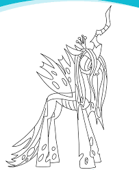 My little pony coloring book pages for kids. My Little Pony Queen Chrysalis Coloring Pages