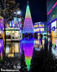 Christmas tree decorators, christmas decorating workshops, christmas decorators. Photograph Of The Liverpool One Christmas Tree In The Rain I Know It S Not A Traditional Tree And Causes A Lot Of Controversy At Times But I Like It Rainboweverything