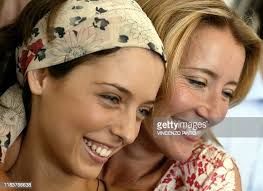 British actress Emma Thompson embrace Spanish actress Leticia Dolera...  News Photo