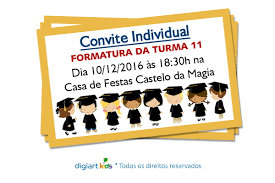 Convite Individual Formatura No Elo7 Digiart Kids 8e9714 Fábio césar martins * nome da mãe completo: convite individual formatura