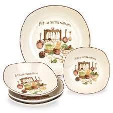 Cucina Italiana 5 Piece Square Pasta Set Hand Made In Italy