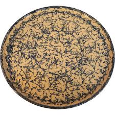 Robinson Ransbottom Pizza Pan Plate Stoneware Blue Spongeware Sponge Pattern 12 In Pottery Stoneware Plates