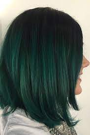 17 Great Ombre Styles For Darker Ombre Hair Dark Green Hair Hair Styles Black Hair Ombre