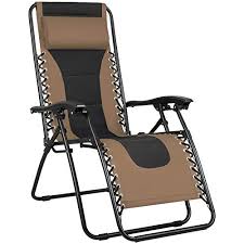 Amazon Com Phi Villa Oversize Xl Padded Zero Gravity Lounge Chair Wider Armrest Adjustable Recliner With Cup Holder Support 350 Lbs Blue Garden Outdoor