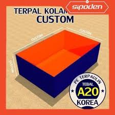 Jual Kolam Terpal Kotak Ukuran Custom A20 Terpaulin Kolam Kotak Pengukur