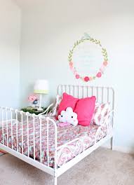 the ragged wren girls room makeover finally toddler bed girl toddler rooms ikea minnen bed
