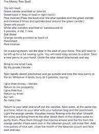 Money Tree Spell 1 Money Spells The Good Witch Kitchen Witch