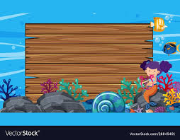 Border Template With Underwater Scene In Background Illustration Download A Free Preview Or High Quality Adobe Illustrator Ai E In 2020 Border Templates Border Scene
