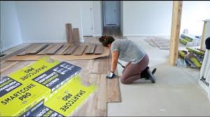 How to install vinyl plank flooring. Smartcore Pro Installation Sugar Valley Maple Home Renovation Part 7 Youtube