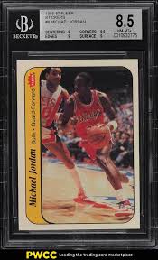 Check spelling or type a new query. 1986 Fleer Sticker Michael Jordan Rookie Rc 8 Bgs 8 5 Nm Mt Pwcc Michaeljordan Sportscards Michael Jordan Michael Jordan Chicago Bulls Basketball Cards